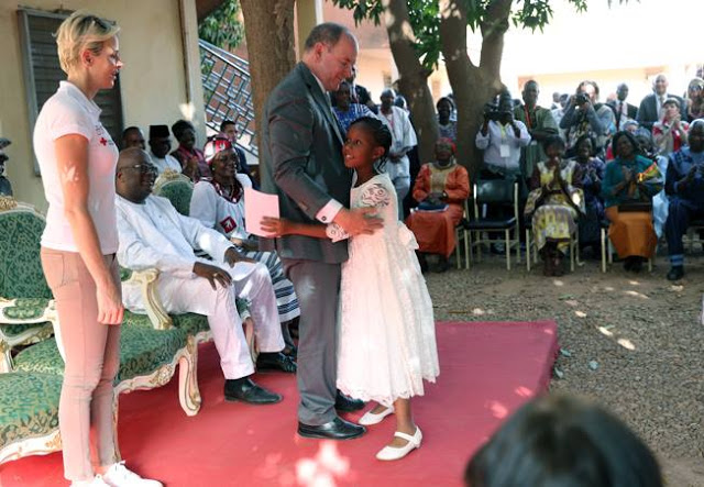 Prince Albert II and Princess Charlene Burkina Faso