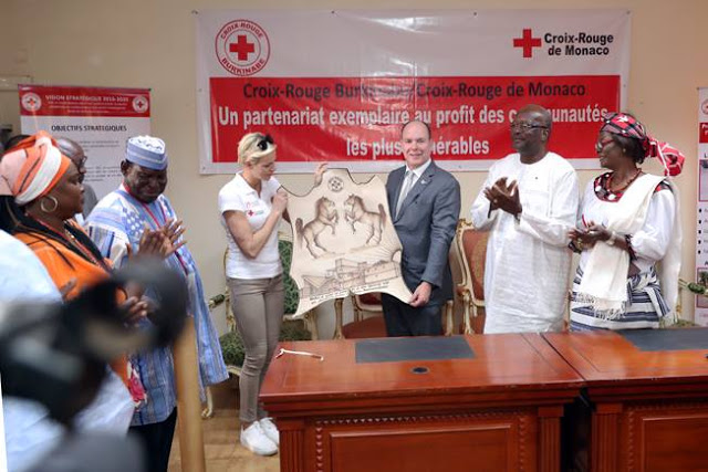 Prince Albert II and Princess Charlene Burkina Faso