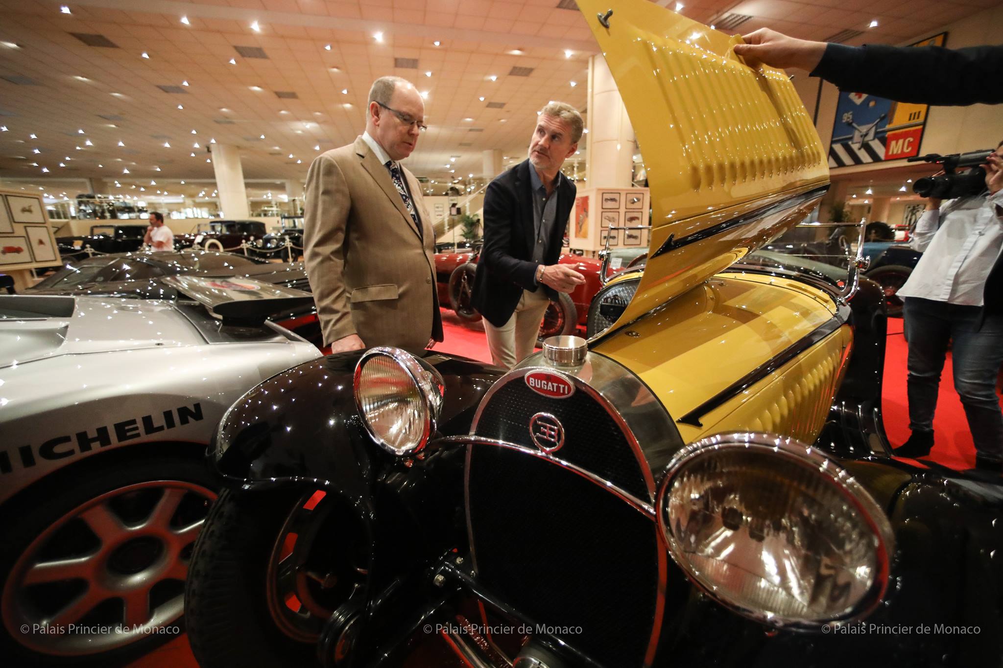 Prince Albert II visits his Bugatti Exhibition