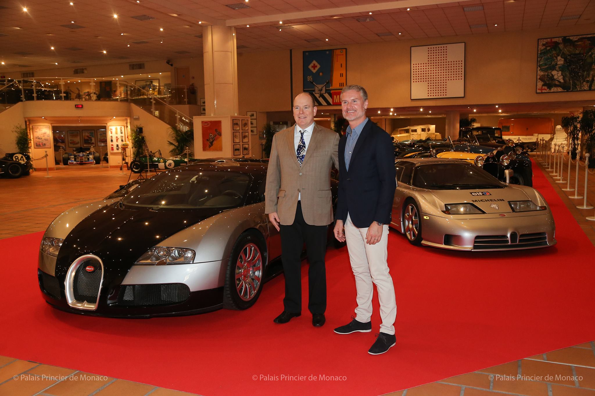 Prince Albert II visits his Bugatti Exhibition