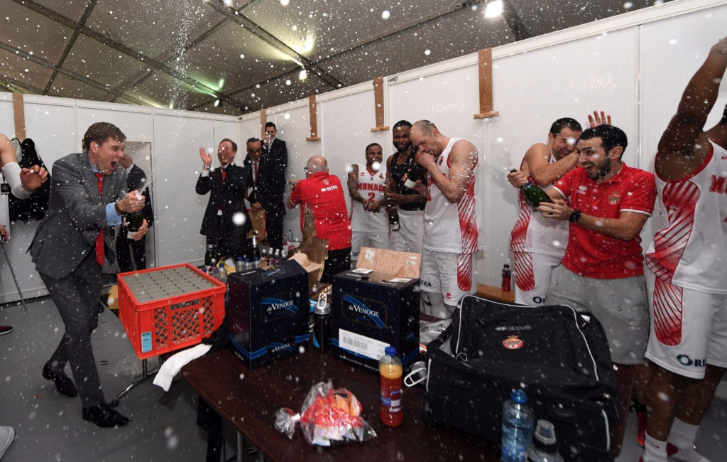 AS Monaco Leaders Cup Champagne celebrations