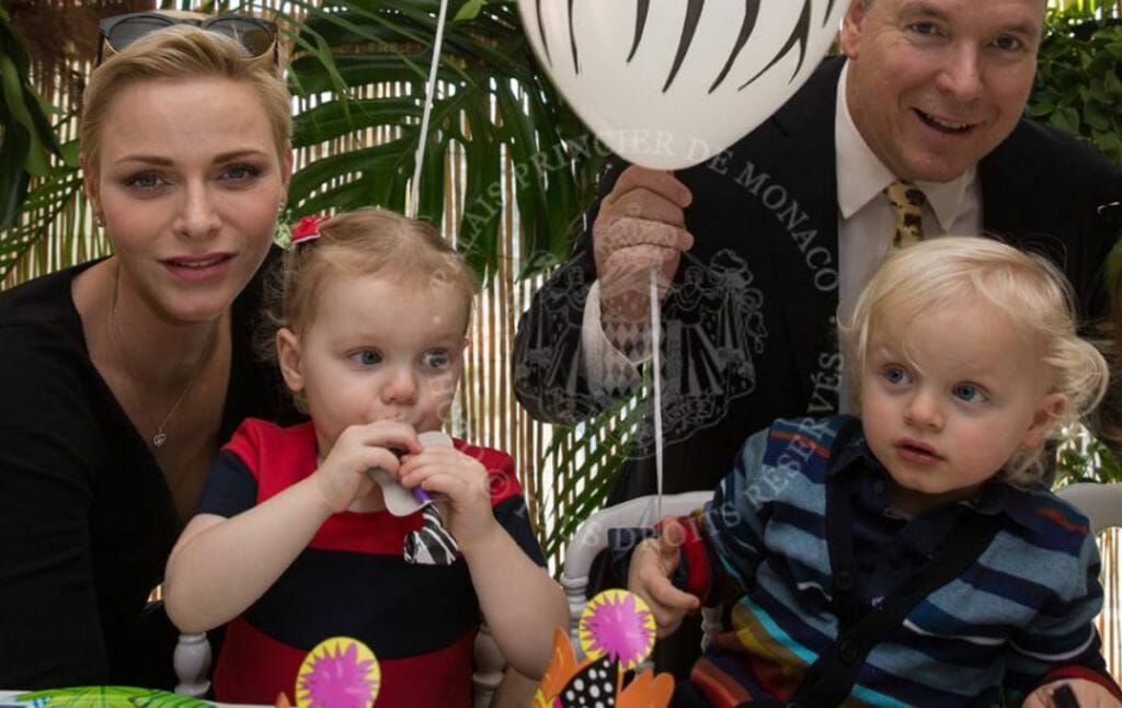 Prince Albert and Princess Charlene and their twins