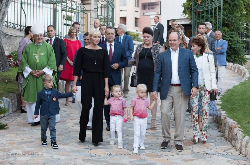 Prince Albert and Princess Charlene and their twins