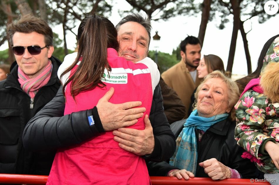 Pauline Ducruet hugs her father, Daniel Ducruet