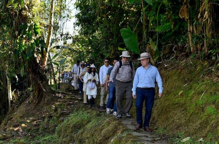 Prince Albert and President of Colombia travel to visit ancient lost city and Kogi people