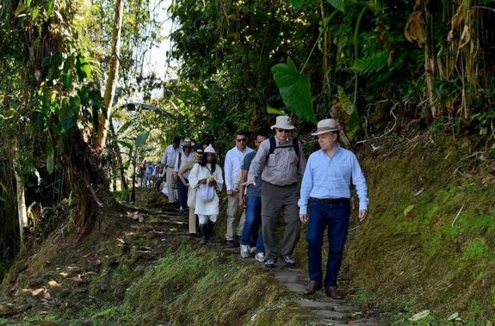 Prince Albert and President of Colombia travel to visit ancient lost city and Kogi people