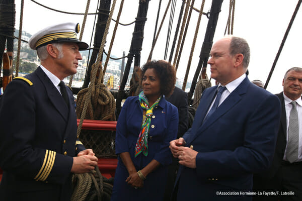 Prince Albert aboard the Hermione