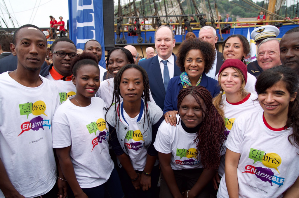 Prince Albert with General Secretary of La Francophonie, Michaëlle Jean