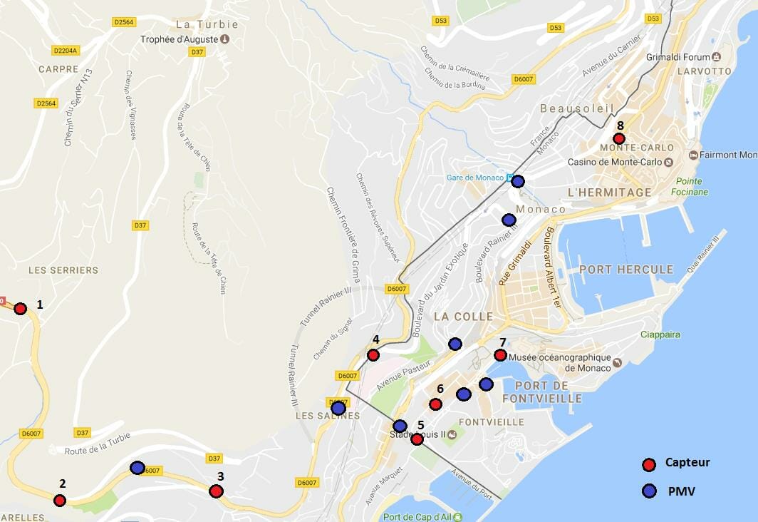 Trvael Time map