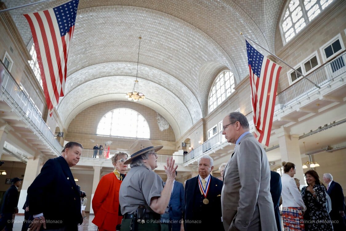 Prince Albert II visited Ellis Island 