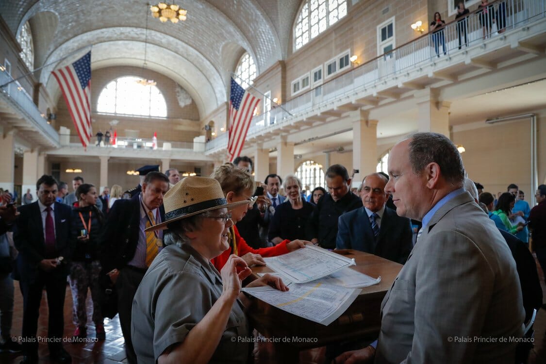 Prince Albert II visited Ellis Island 