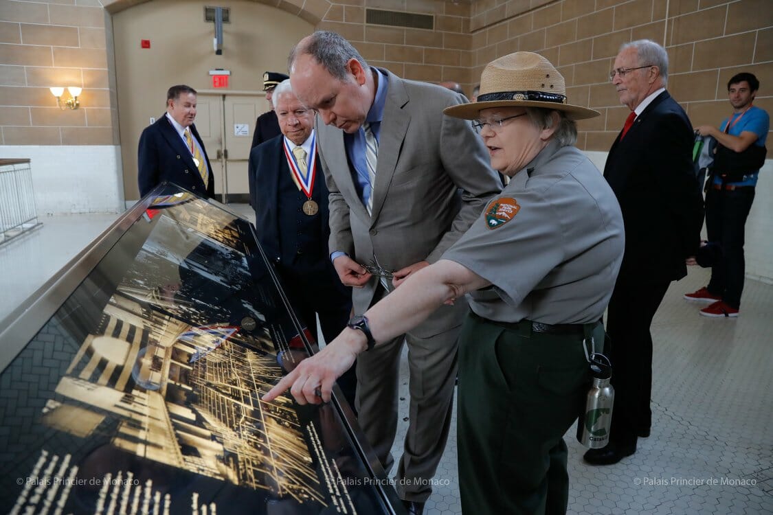 Prince Albert II visited Ellis Island 