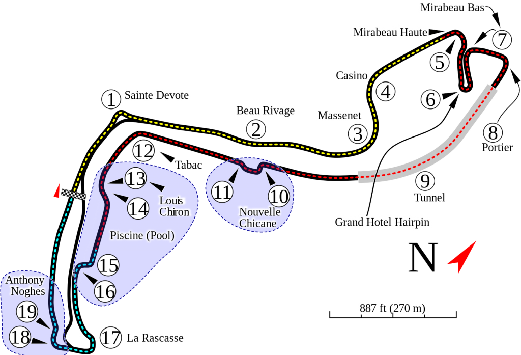 Monaco GP track map