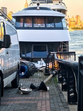 Cornucopia Destiny and a yacht