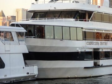 Cornucopia Destiny and a yacht