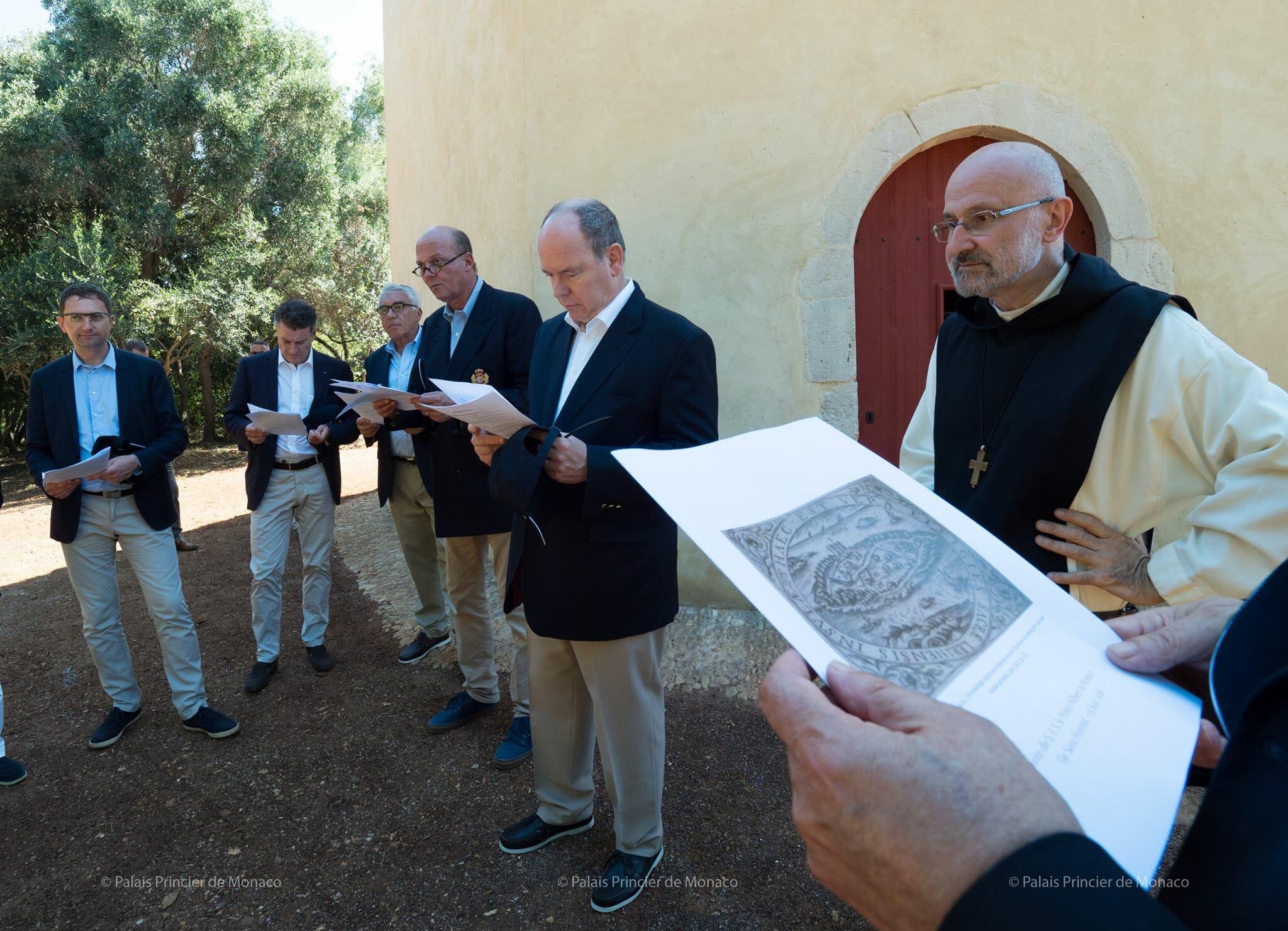 Prince Albert visits Île Saint-Honorat