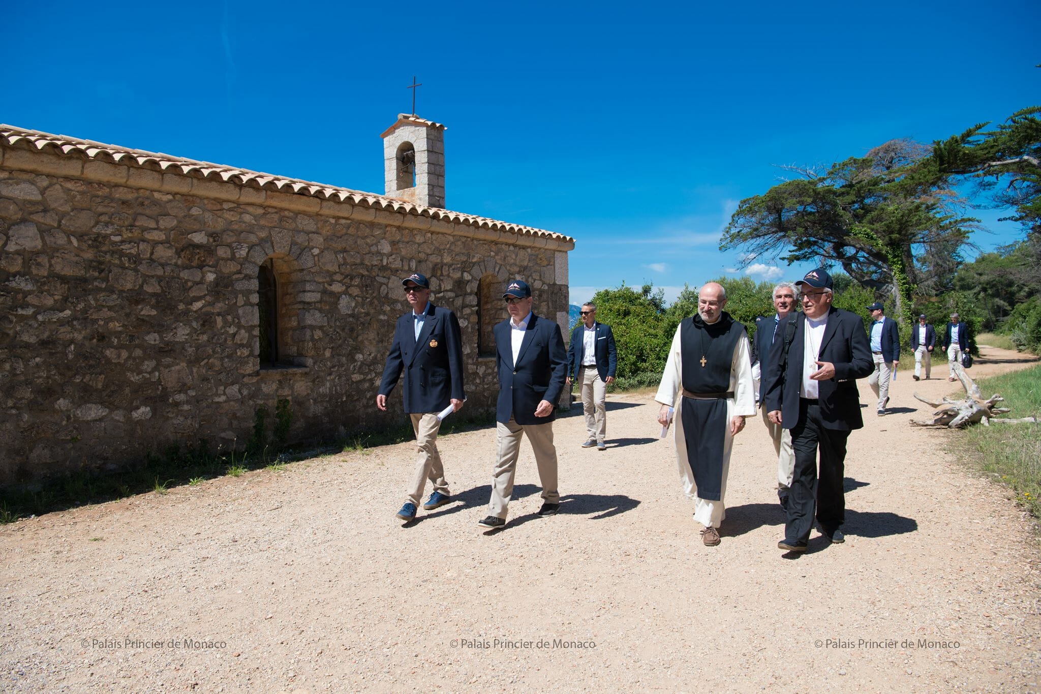 Prince Albert visits Île Saint-Honorat