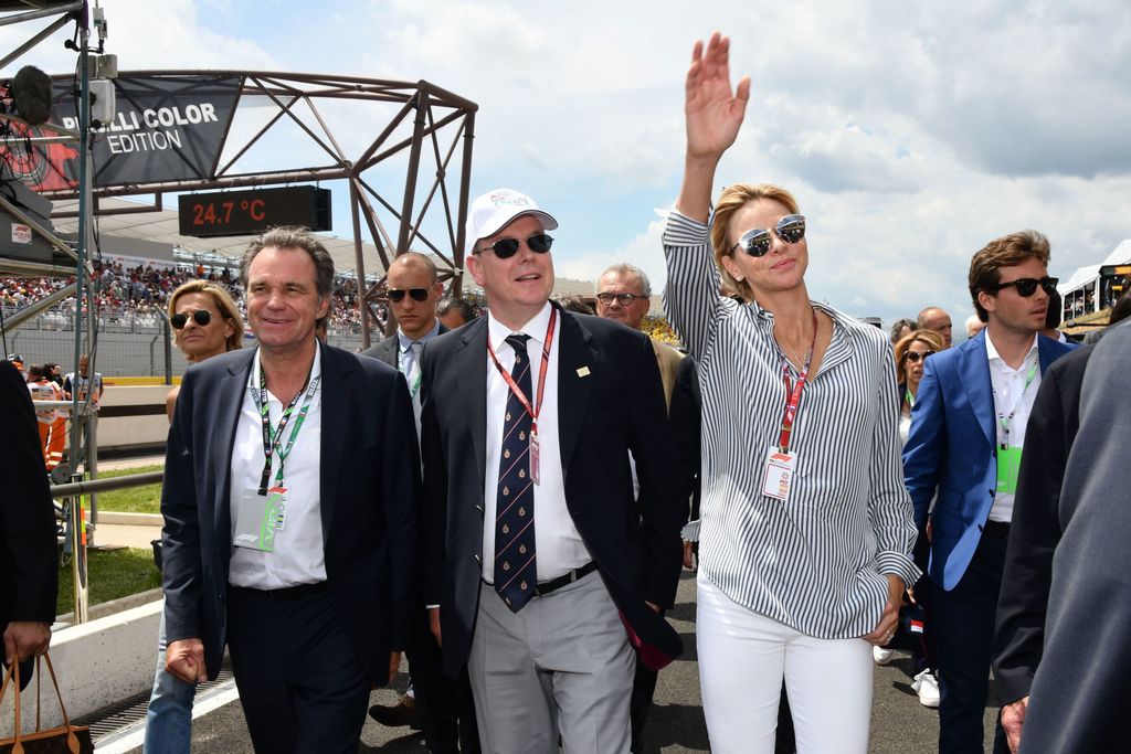 Prince Albert and Princess Charlene at French Grand Prix