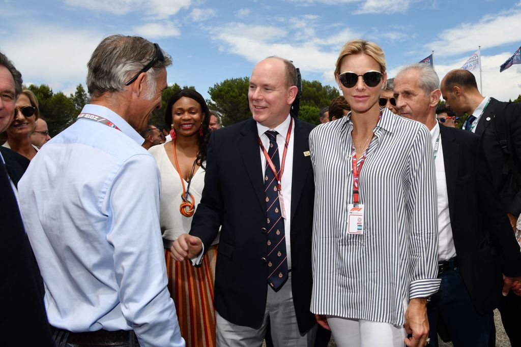 Prince Albert and Princess Charlene at French Grand Prix