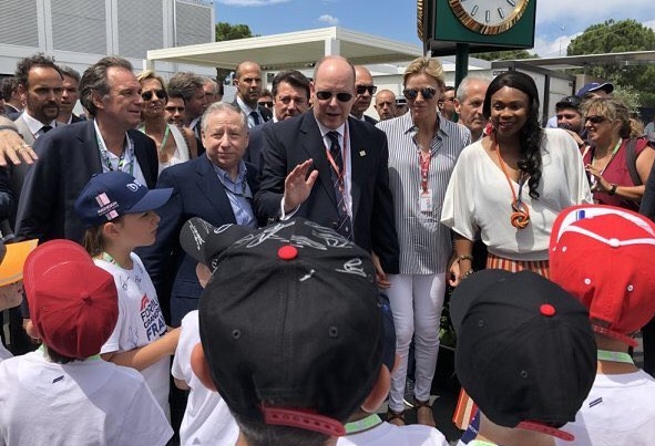 Prince Albert and Princess Charlene at French Grand Prix