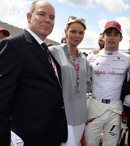 Prince Albert and Princess Charlene at French Grand Prix