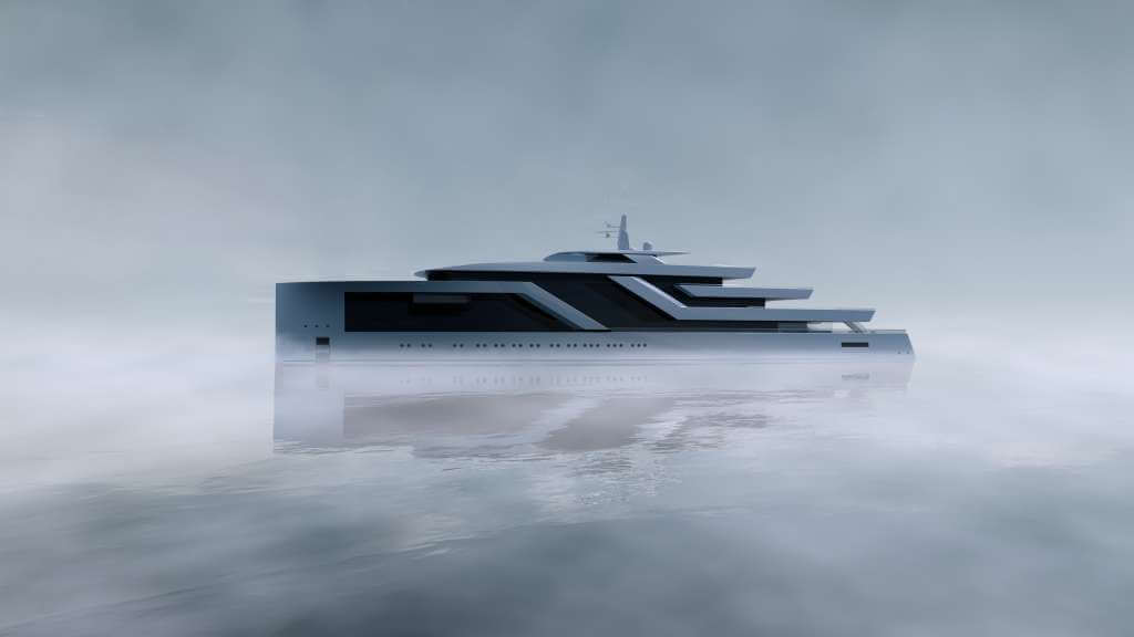 100-metre superyacht concept by Isaac Burrough Design