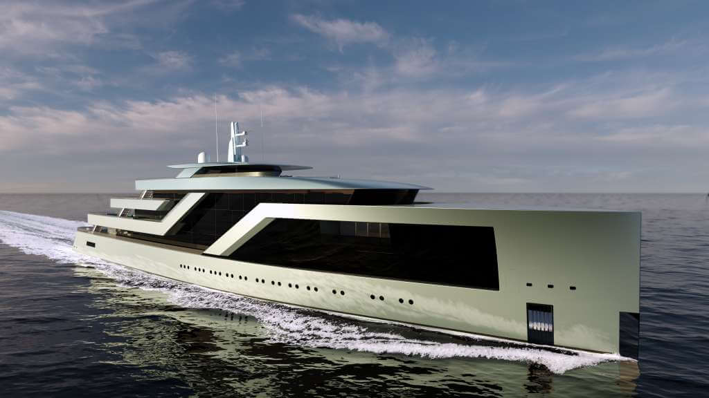 100-metre superyacht concept by Isaac Burrough Design