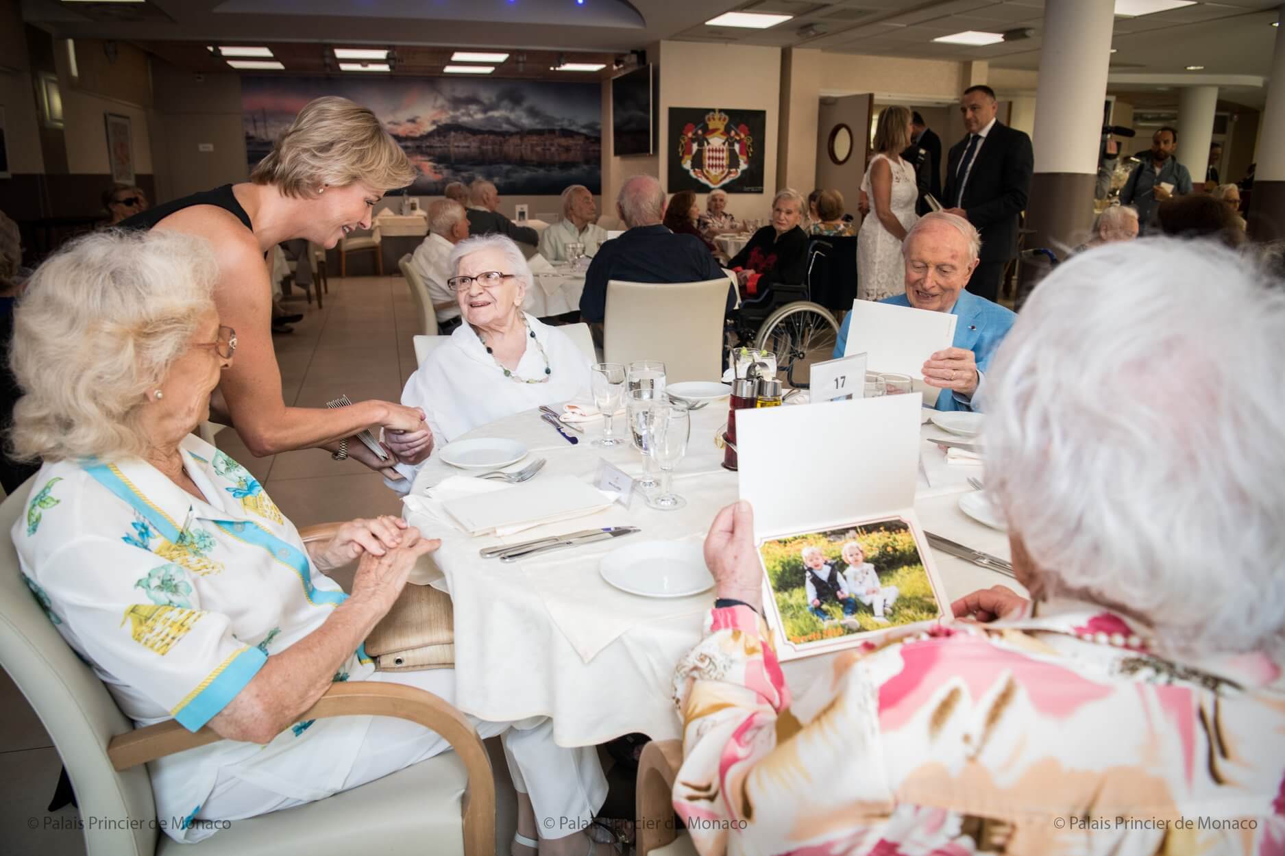 Princess Charlene visited Résidence a Qietüdine