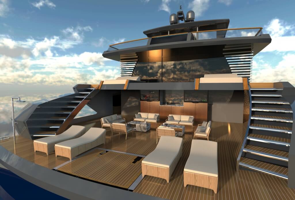 24-metre power catamaran by Lazzara Ombres Architects