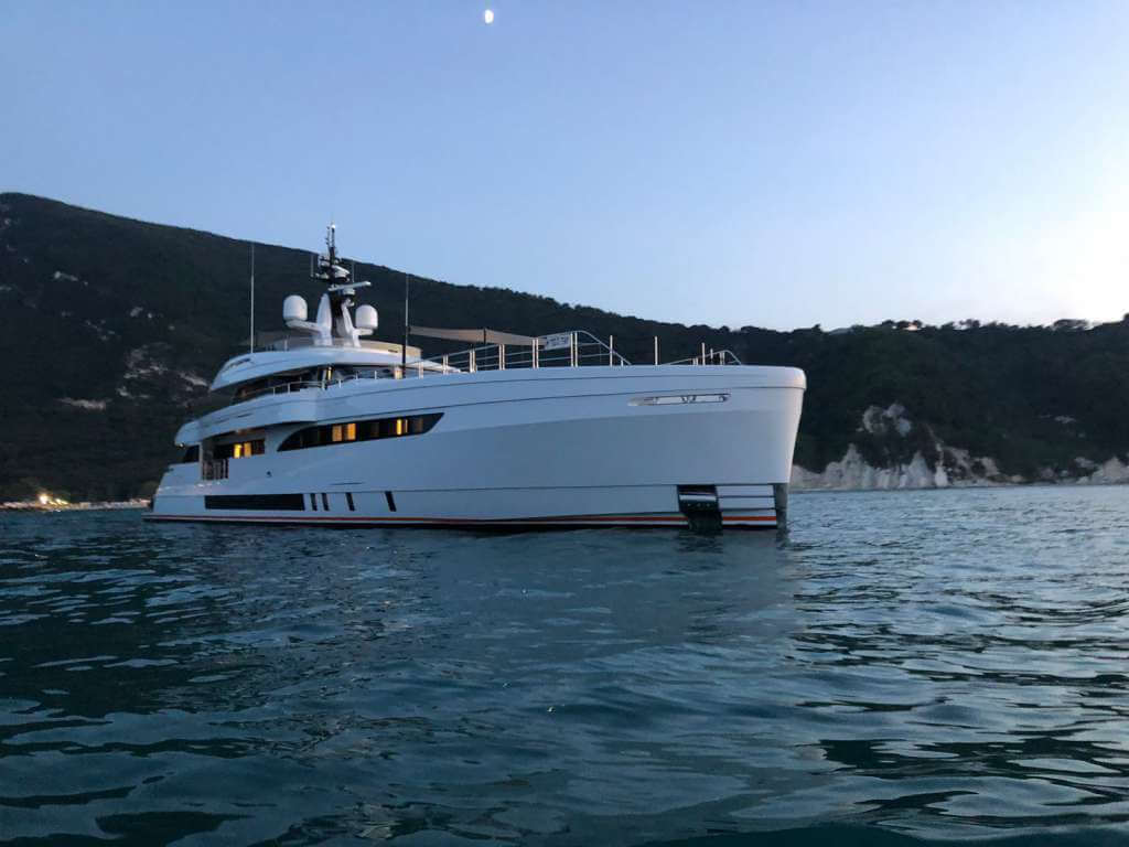 50-metre superyacht Cecilia by Wider on her sea trials