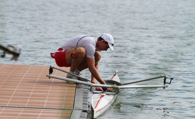 Monaco’s Quentin Antognelli at Rowing Championships in Shanghai