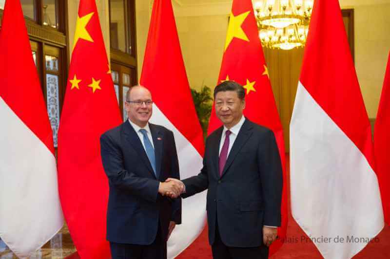 Prince Albert meets President of China