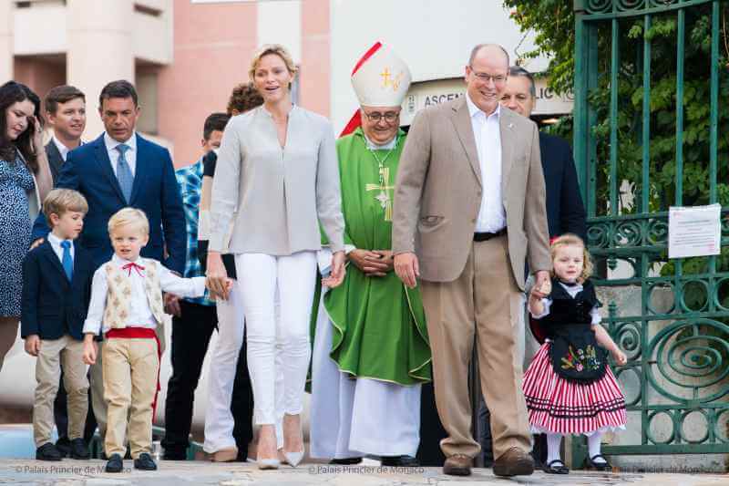 Prince Albert, Charlene and their children 