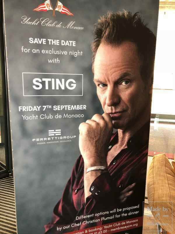 Sting performs for Monaco’s Yacht Club