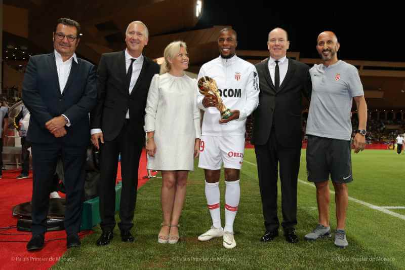 Prince Albert presents FIFA World Cup trophy in Monaco