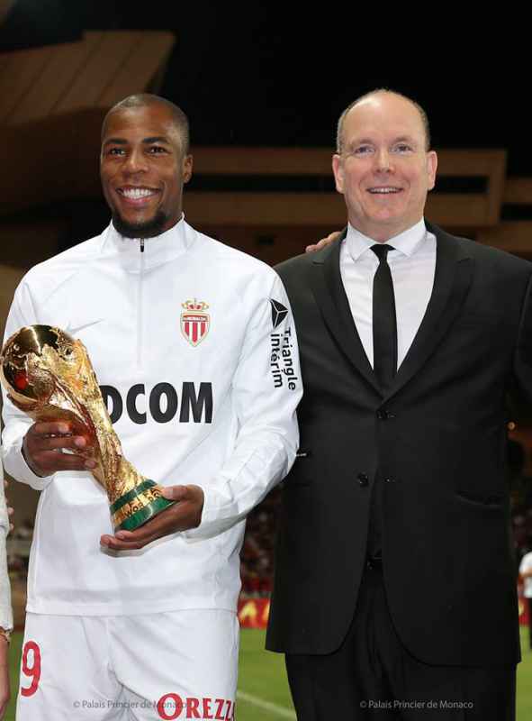 Prince Albert presents FIFA World Cup trophy in Monaco