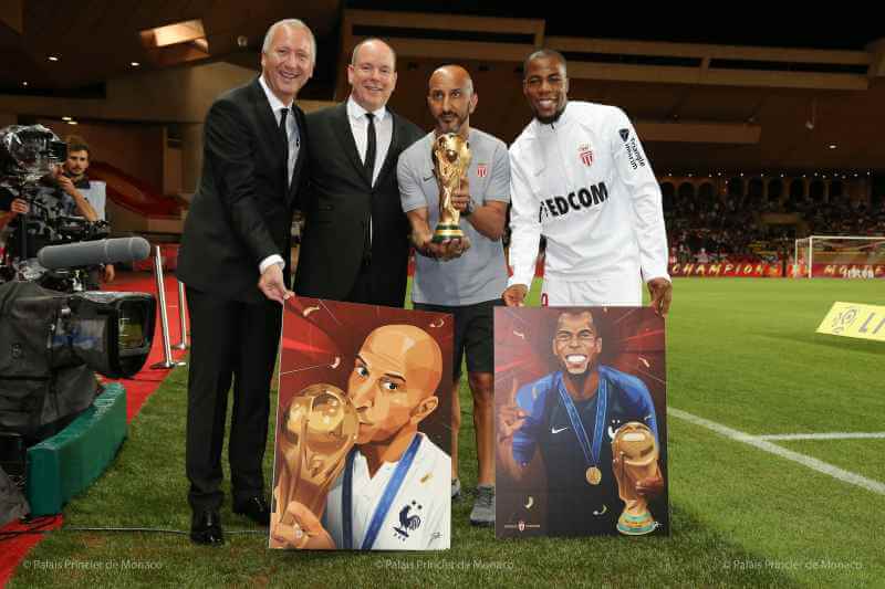 Prince Albert presents FIFA World Cup trophy in Monaco