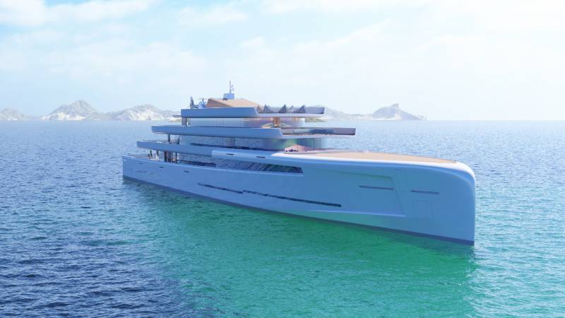106-meter invisible superyacht concept Mirage