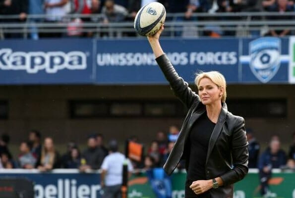 Princess Charlene watched Montpellier v Toulon rugby match