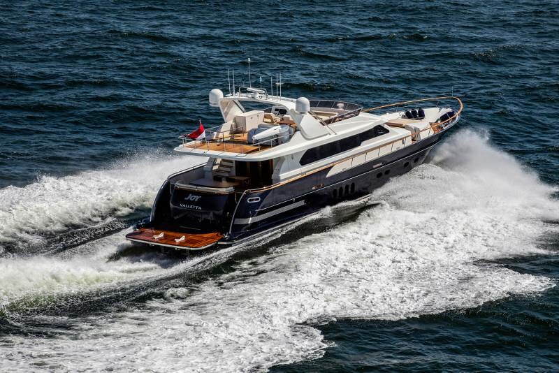 23-meter superyacht Joy delivered to a client in the Mediterranean