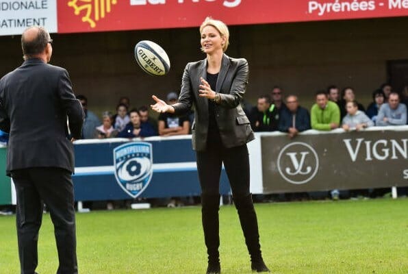 Princess Charlene watched Montpellier v Toulon rugby match