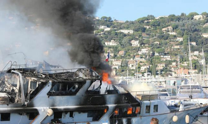 42-meter superyacht Lalibela has been destroyed by fire