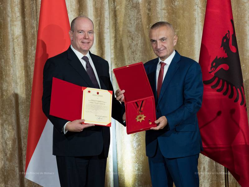 Prince Albert II visits Albania