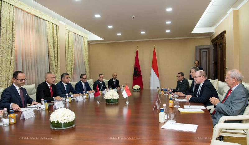 Prince Albert II visits Albania