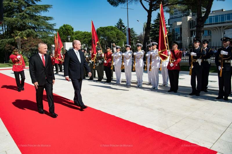 Prince Albert II visits Albania