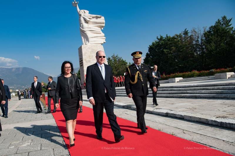 Prince Albert II visits Albania