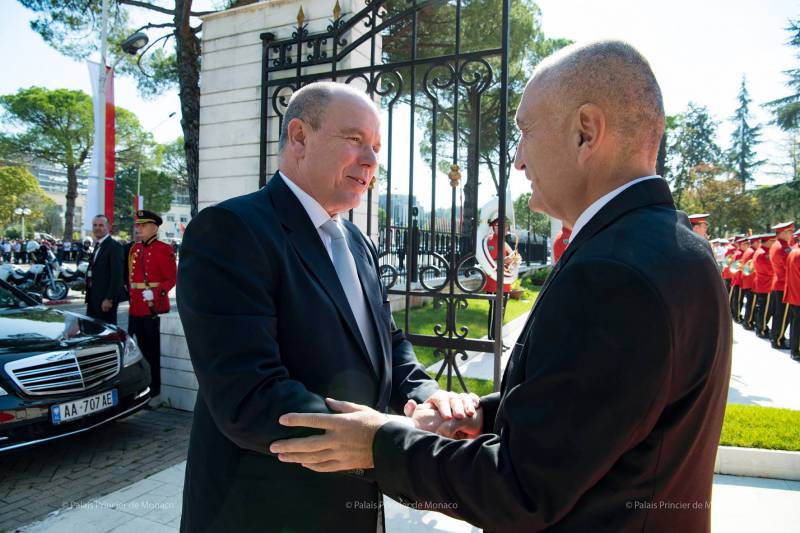 Prince Albert II visits Albania