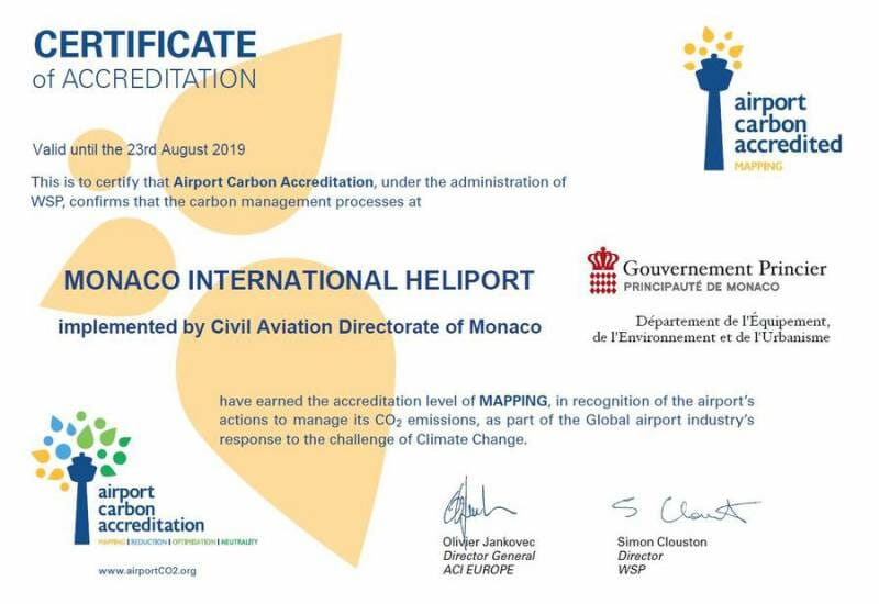 Monaco Heliport is world’s first carbon accredited heliport