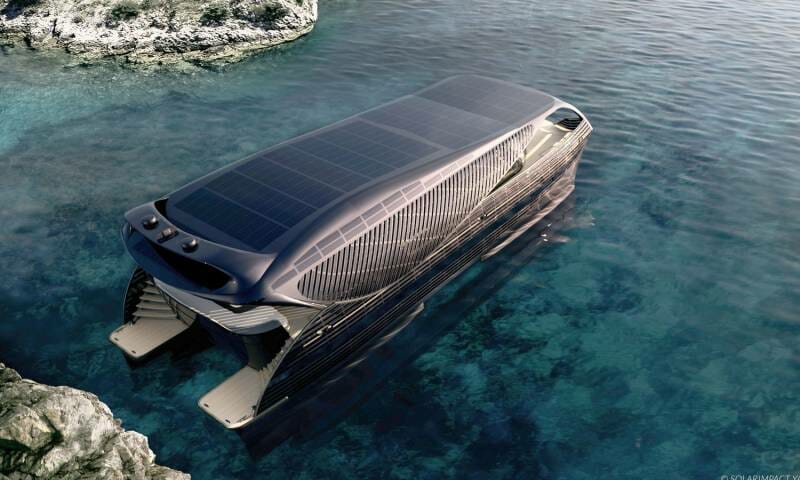 No fuel needed for this solar superyacht