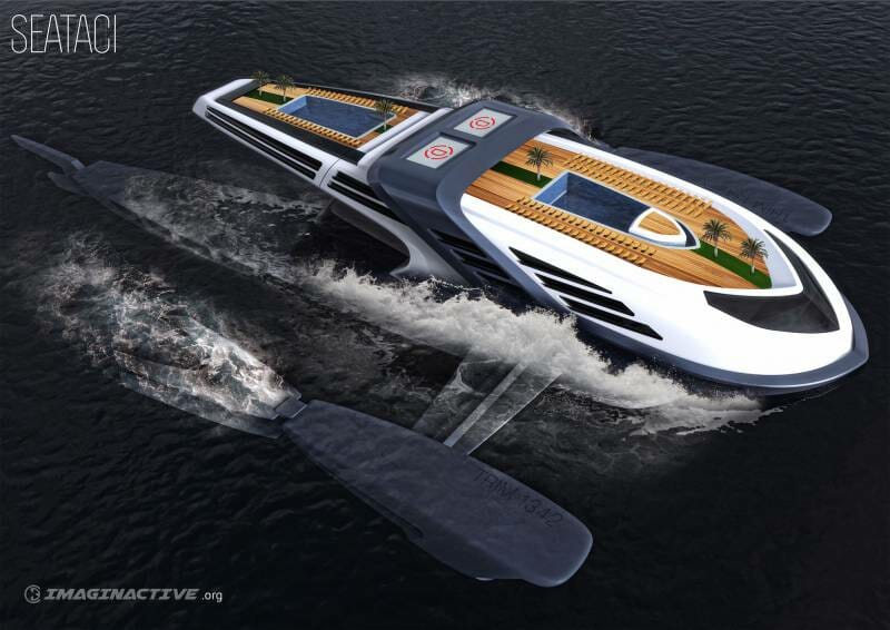 Seataci - this futuristic superyacht concept throws us back into 2016